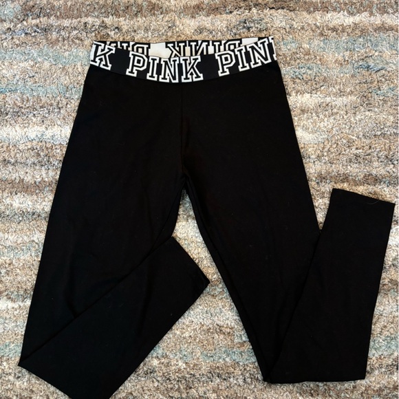 PINK LEGGINGS/ YOGA PANTS🖤SIZE SMALL - Picture 2 of 5